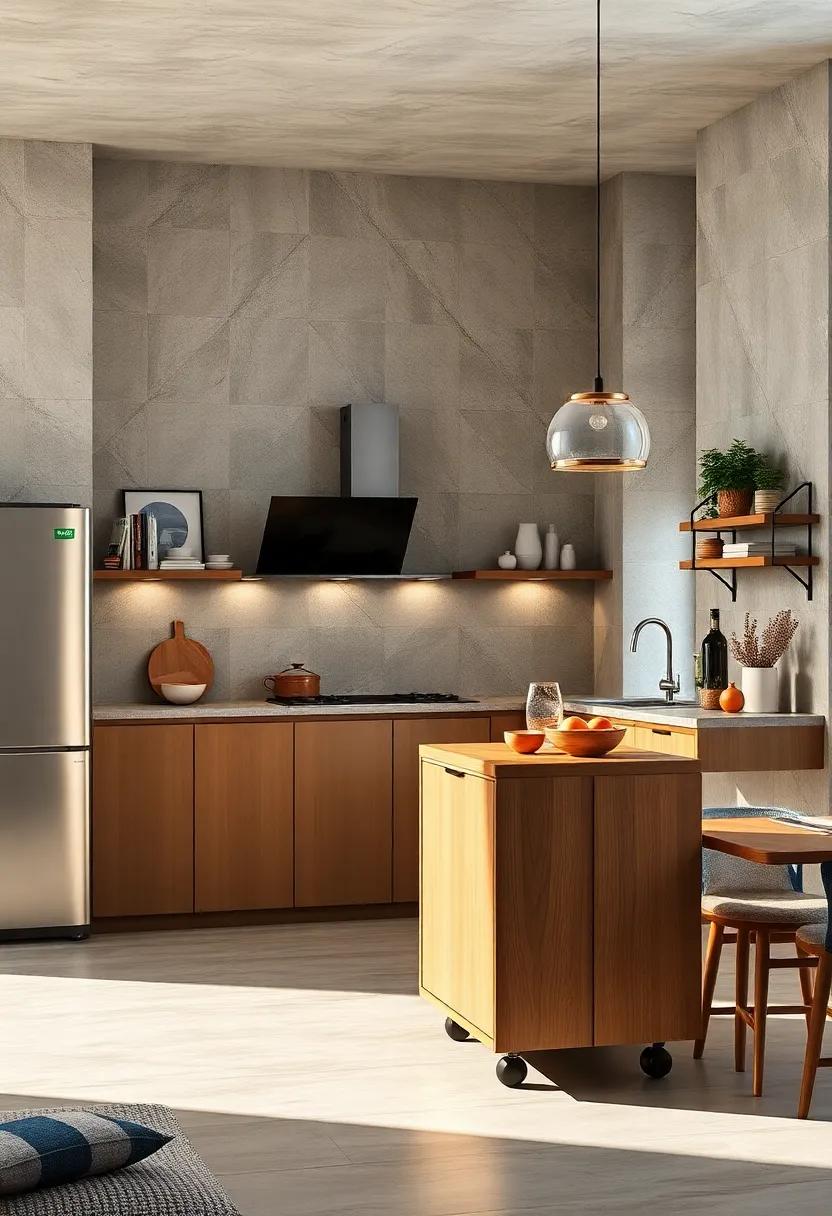 Rolling Kitchen Island:‍ Think about​ a⁣ rolling kitchen ​island that can be moved‍ as‌ needed, providing versatility while enhancing storage and workspace