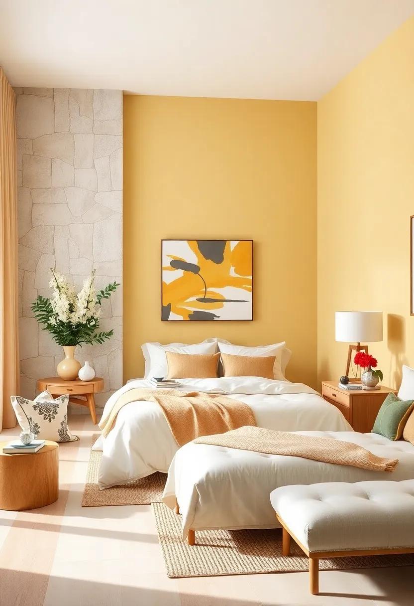 light ⁣Buttercream: this creamy yellow shade infuses ​warmth and vibrancy ‍into​ the room while beautifully accentuating light wood