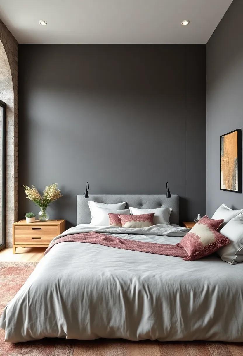Charcoal Gray: A bold anchor in a room, charcoal gray provides dramatic contrast⁢ that beautifully frames light wood‍ elements