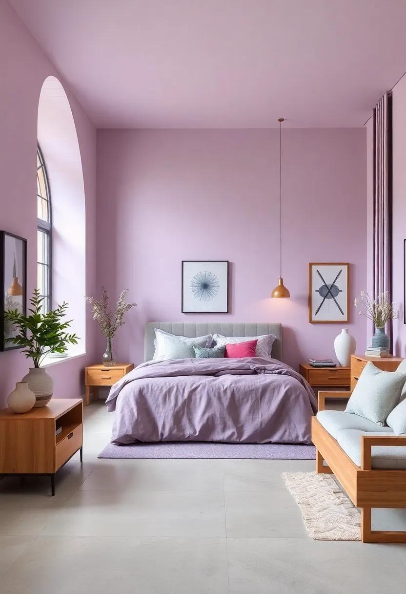 Light Lilac: A ⁢whimsical choice⁣ that still feels sophisticated, light lilac adds⁢ charm ‍while enriching the warmth of light wood
