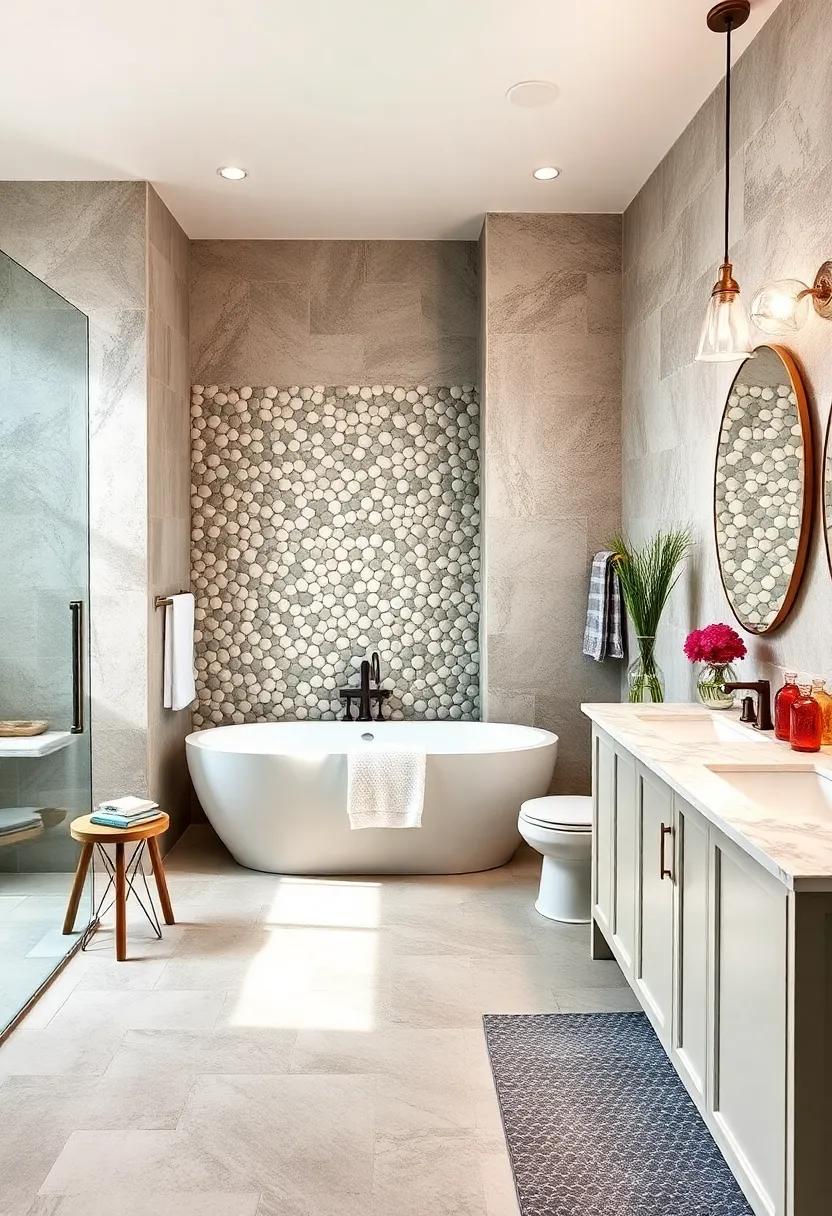 Install a Pebble or Mosaic Tile Backsplash