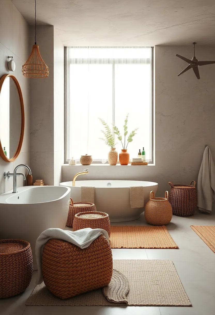 Integrate Textures⁤ with Woven ‌Baskets​ and Rugs