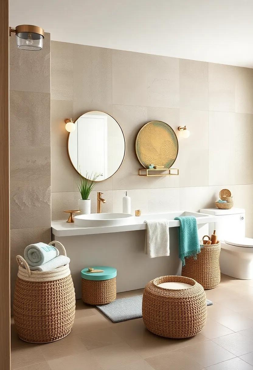 Utilize⁤ Beach ⁢Colors in Your Bathroom Accessories