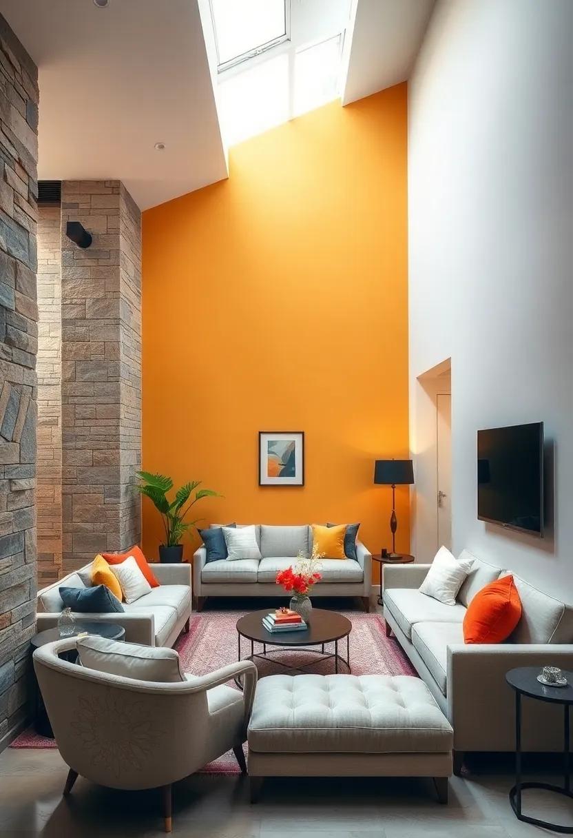 Colorful Accent Wall: Use bold paint or wallpaper to create an accent wall that visually ‌expands the space while adding character