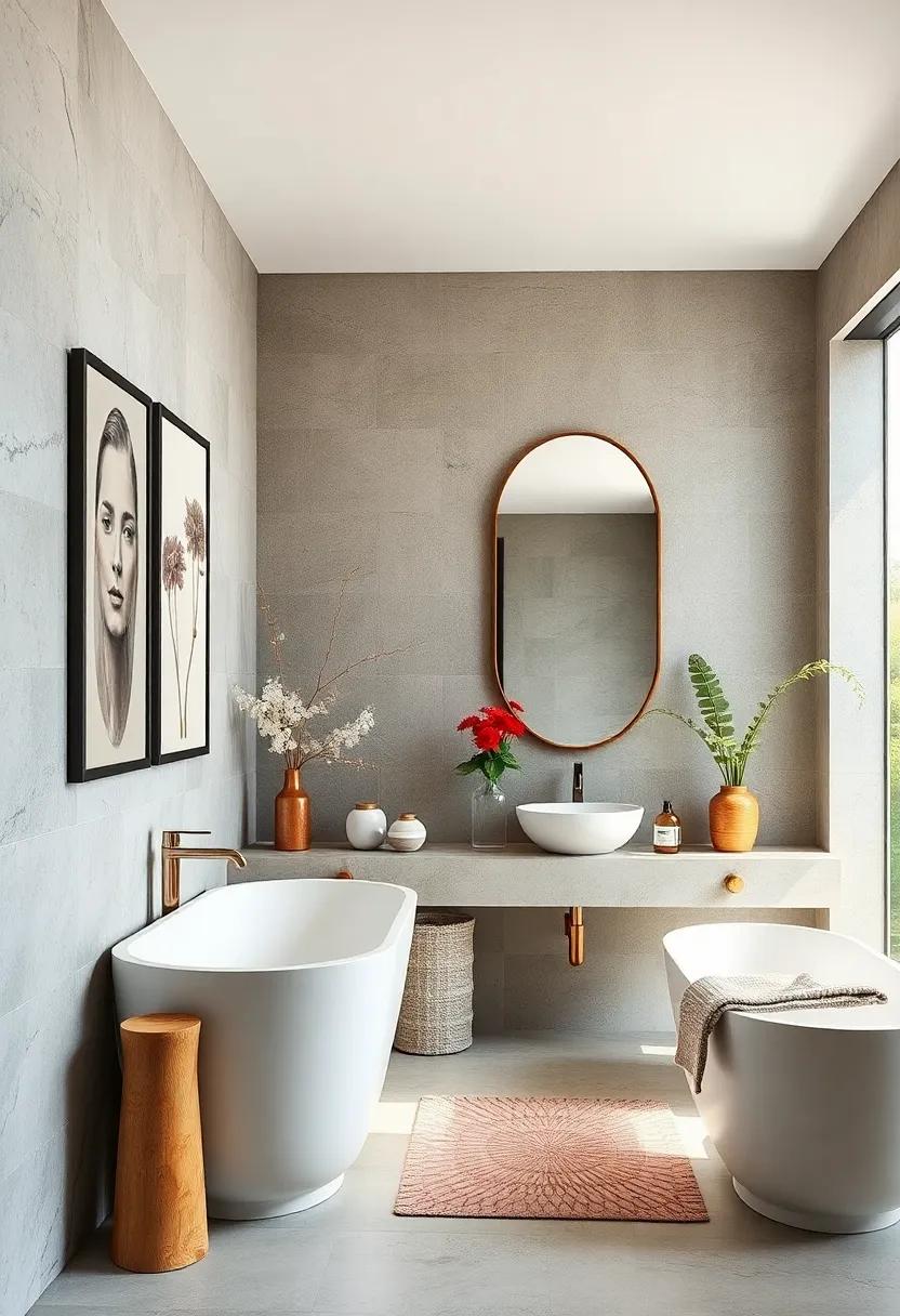 Artistic Touches: Add ​framed artwork or a striking mirror that reflects your personal style and enhances light