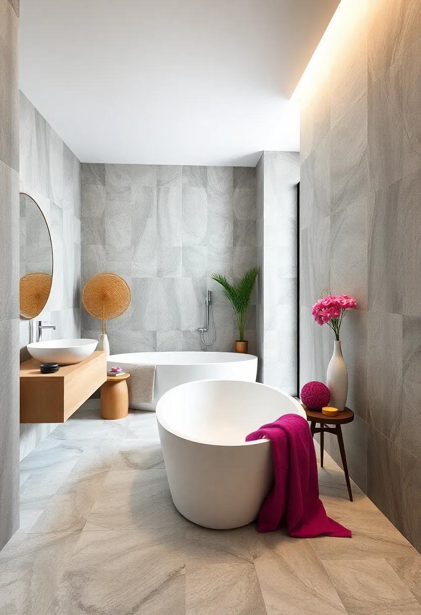 Bold patterns: Choose striking floor ⁢tiles or wall patterns to create a visually dramatic effect
