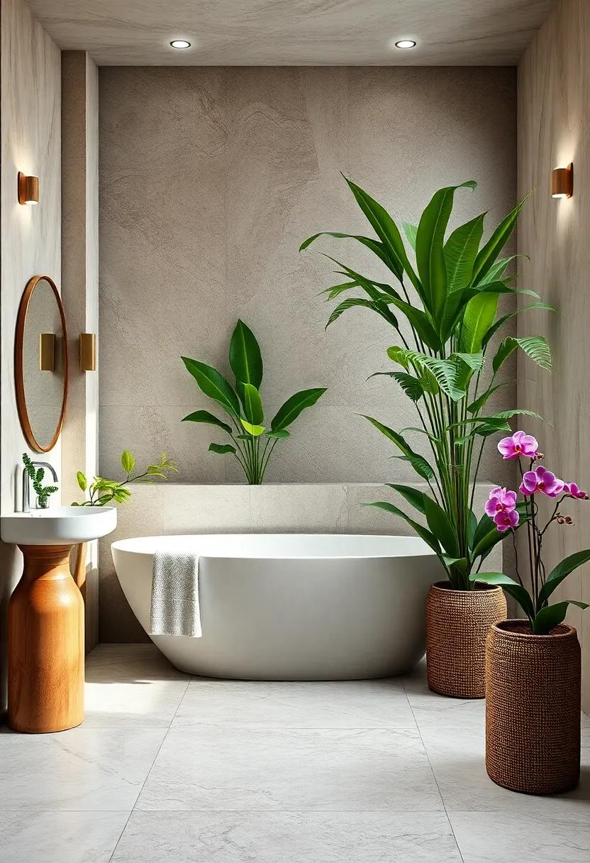 Embrace Nature with Indoor Plants: Incorporate greenery such as⁤ ferns and orchids to create a refreshing oasis