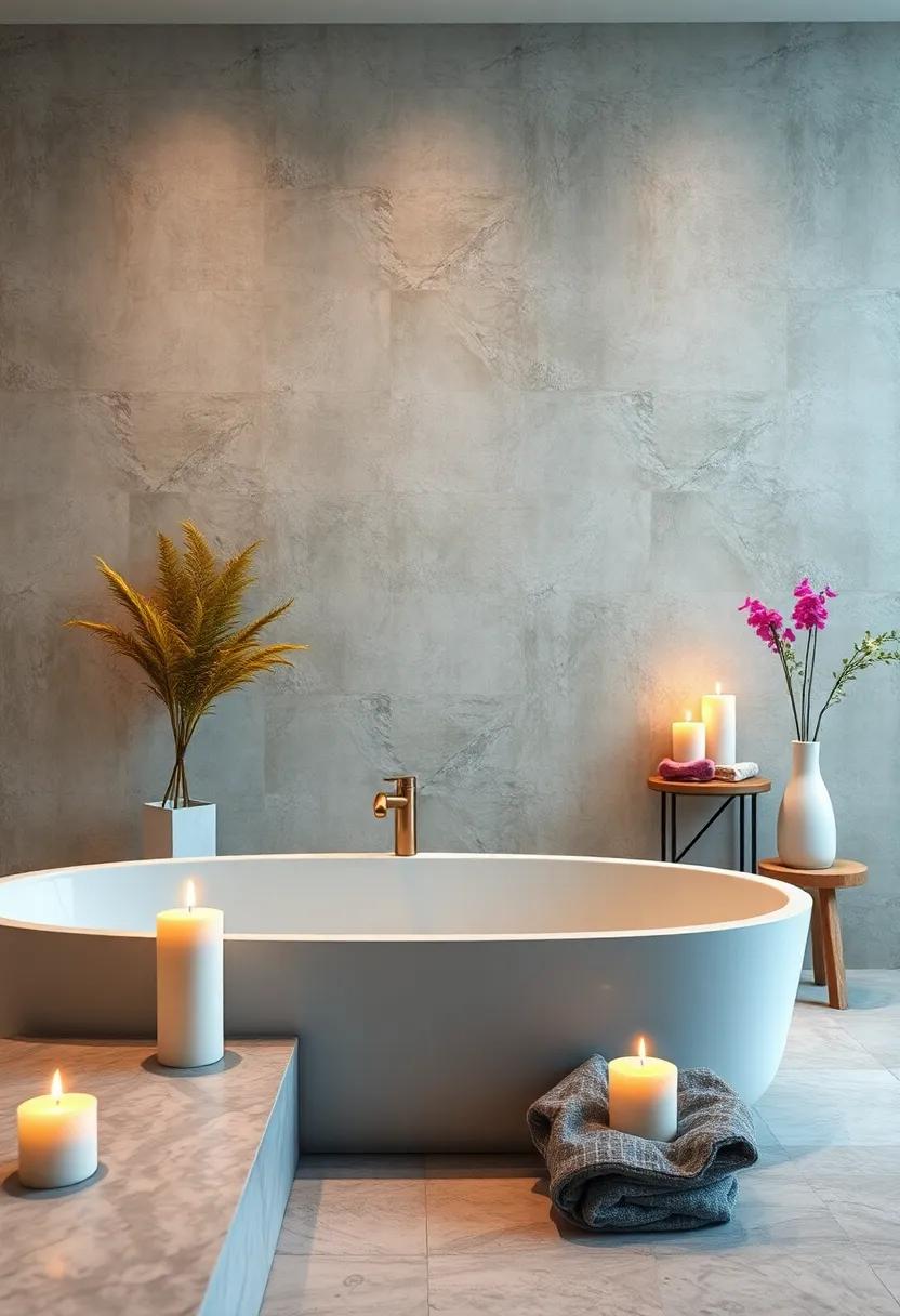 Scented candles: Enhance‌ relaxation with scented candles ​placed strategically for a calming‍ aroma