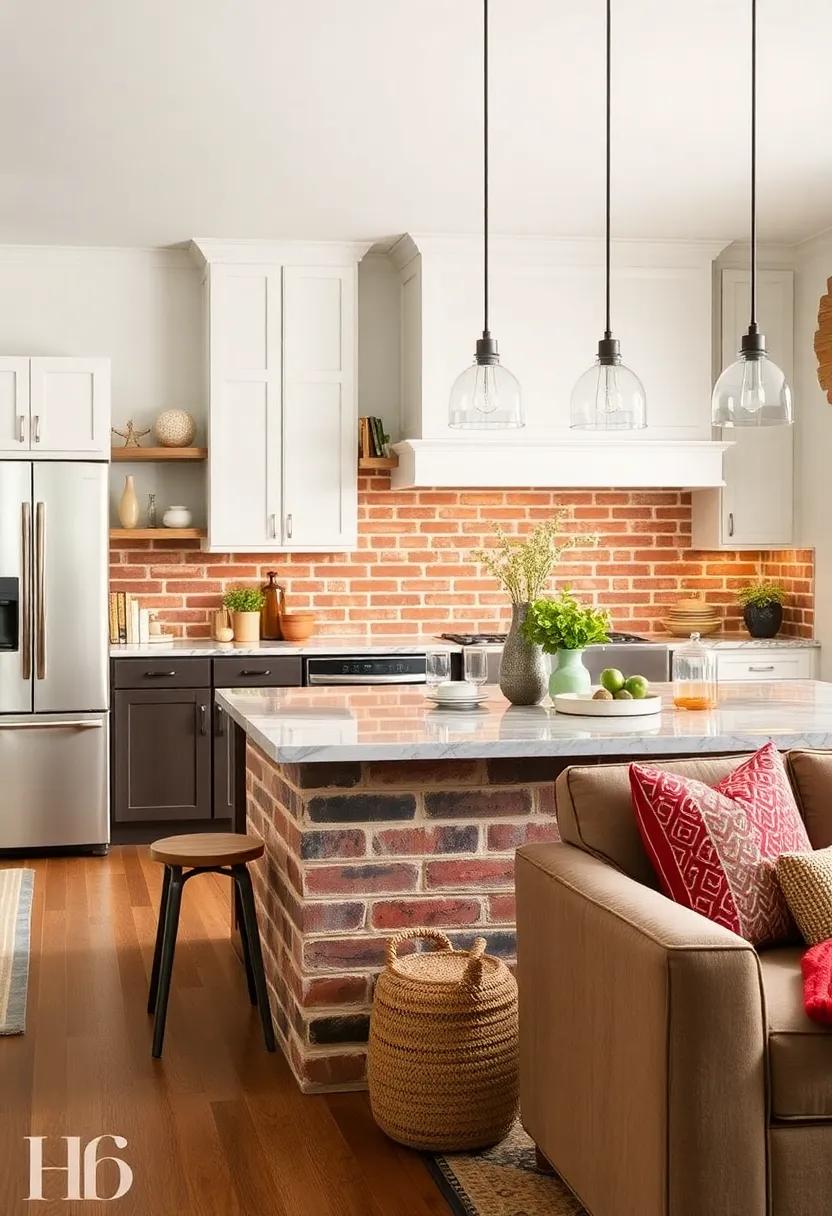 Kitchen Island Magic: Design a⁢ kitchen ‍island with a brick façade to effortlessly harmonize with the backsplash and enhance functionality