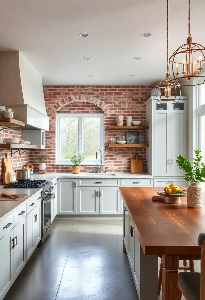 Whitewashed Finishes: Consider a whitewashed finish on some brick areas ‍for a lighter take on rustic charm, balancing the darker hues