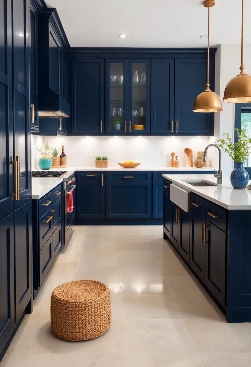 Embrace Elegance: Discover how navy blue cabinets paired with crisp ‍white ⁤countertops can create a timeless look that elevates your kitchen's sophistication