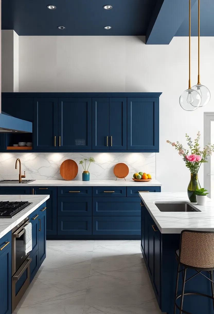 Marble Magic: Find ‌out how stunning marble backsplashes⁣ paired with navy cabinets⁢ can‍ infuse luxury ​and⁤ sophistication into your cooking area