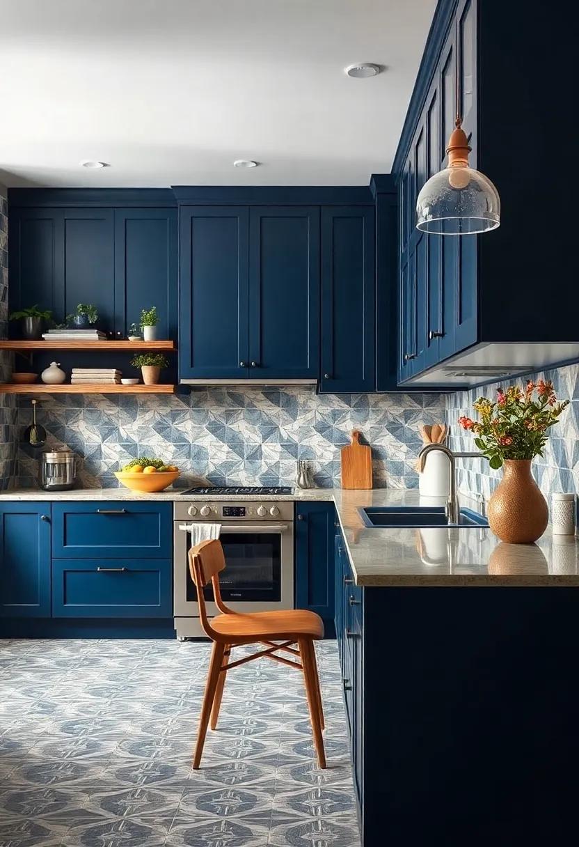 Pattern Play: Experiment with captivating ‌tile patterns those make a statement; pairing geometric designs ‌with navy cabinets adds eye-catching ​character