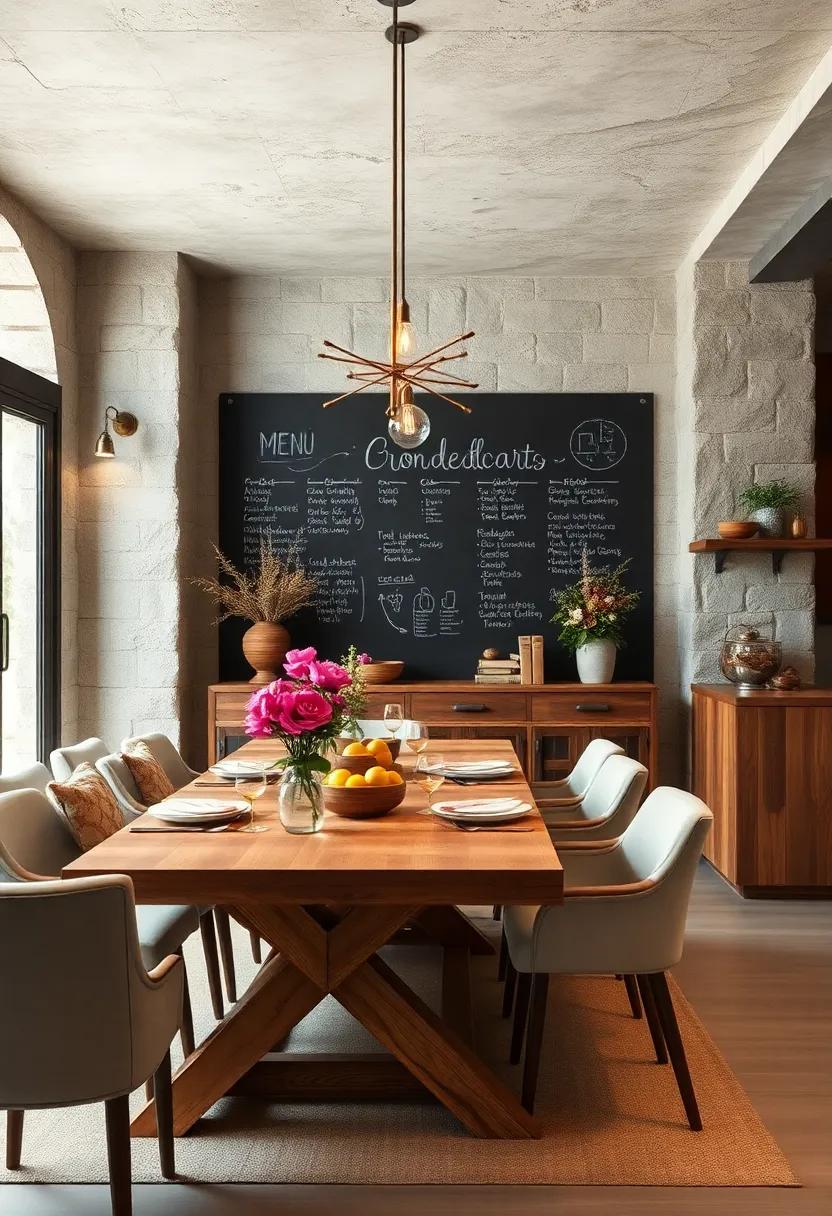 Chalkboard Art:​ Designate a wall for chalkboard art where guests can leave messages, or write the ⁢menu‍ for a‌ playful touch