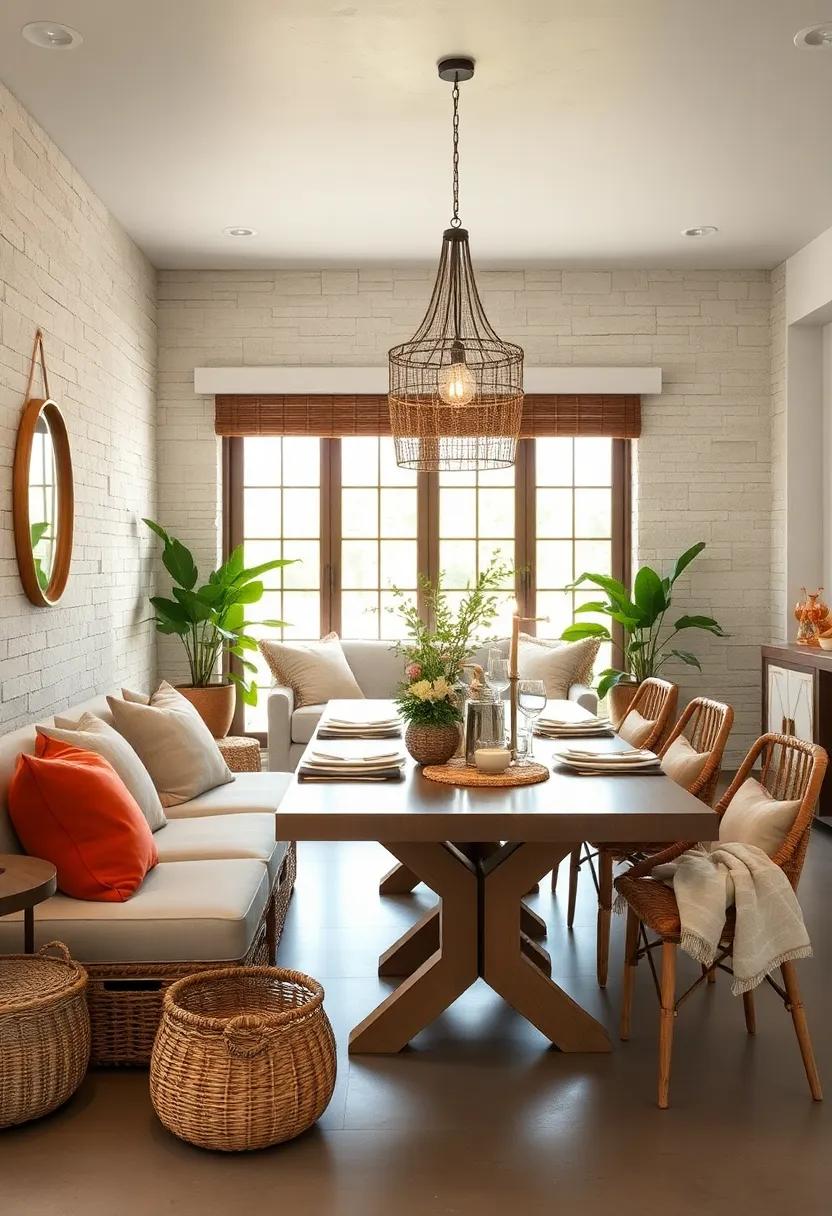 Decorative‍ Baskets: Use ⁢woven baskets for⁤ storage‍ or as decorative elements‌ to keep the ⁤space organized and visually interesting