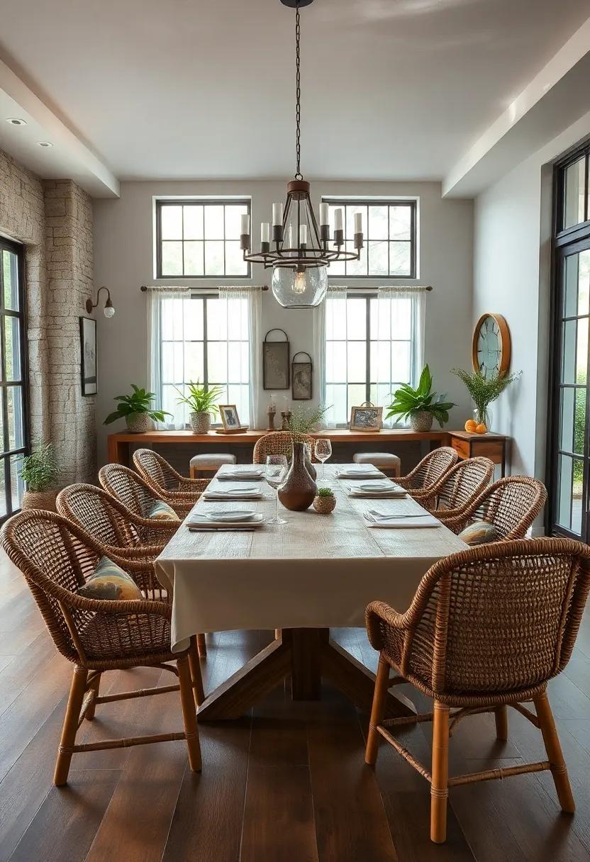 Embrace Natural Textures: Incorporate reclaimed wood tables, wicker chairs, ⁤and linen tablecloths to ‌enhance the rustic vibe with organic elements