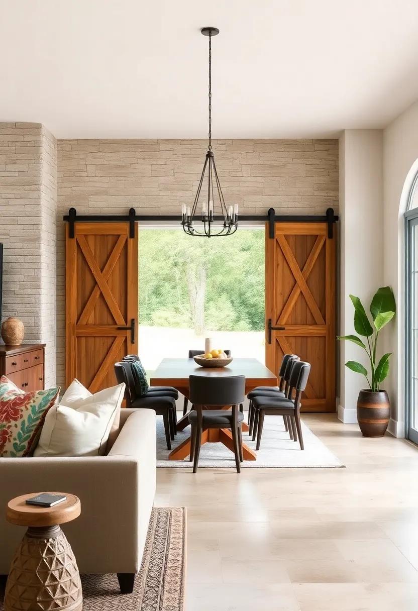 Farmhouse Sliding Doors: install barn doors to ⁤separate your dining area​ from adjacent spaces, adding a touch of rustic charm and‌ functionality