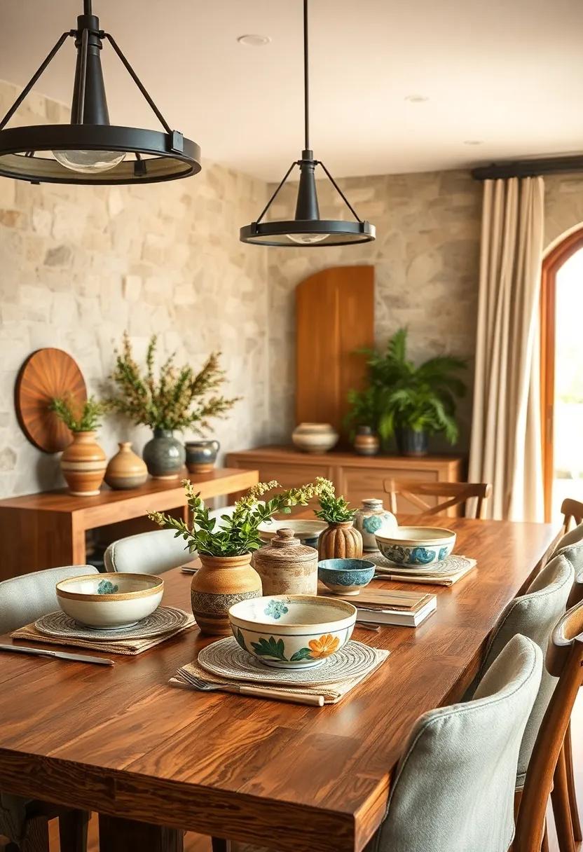 Handcrafted Pottery: Use handmade ceramic dishes⁤ and bowls to create a personal⁢ touch ​that ‌reflects artisanal craftsmanship