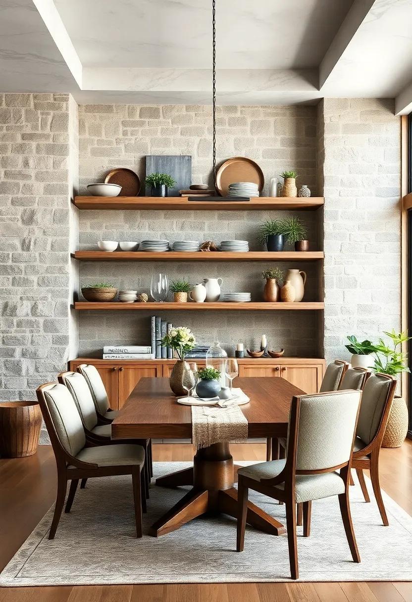 Open Shelving: ⁣Showcase rustic dishware ​and decorative elements on open shelves for both practicality and​ visual ‍appeal