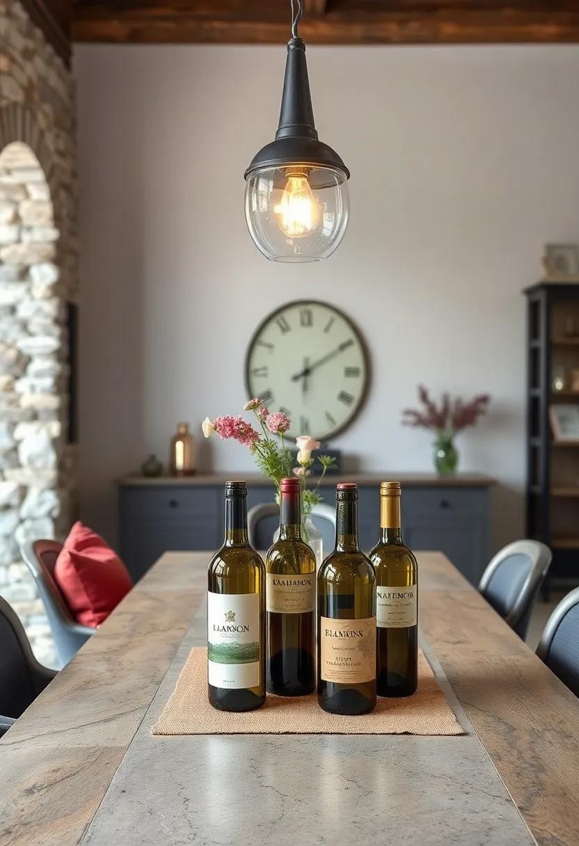 Vintage Wine Bottles:‌ Display empty wine bottles as vases or candle ‌holders to evoke a rich, vineyard-inspired aesthetic