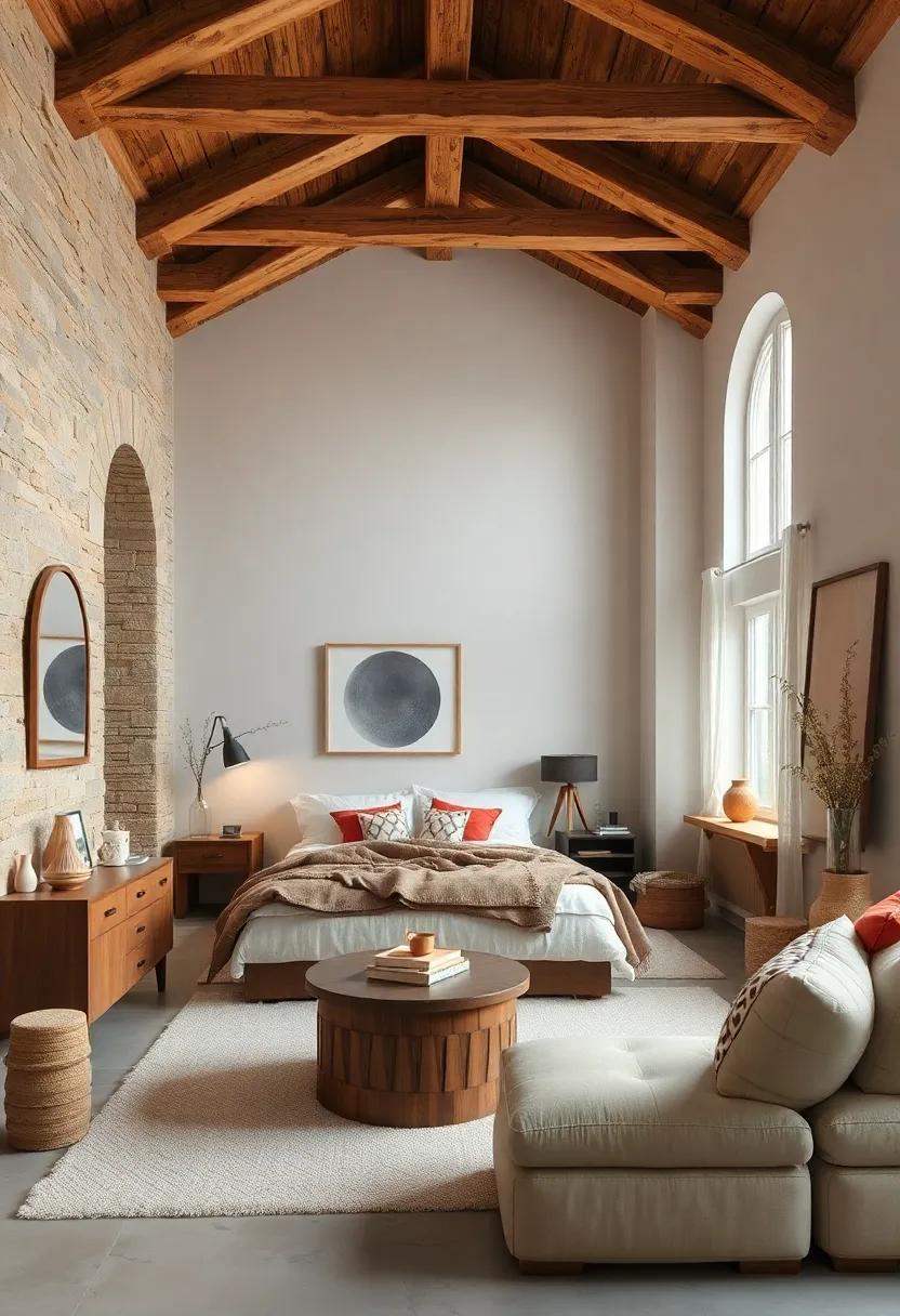 Warm Neutrals: Choose⁣ earthy tones and natural materials that ​harmonize with wooden beams, creating ‌a soothing and cozy retreat