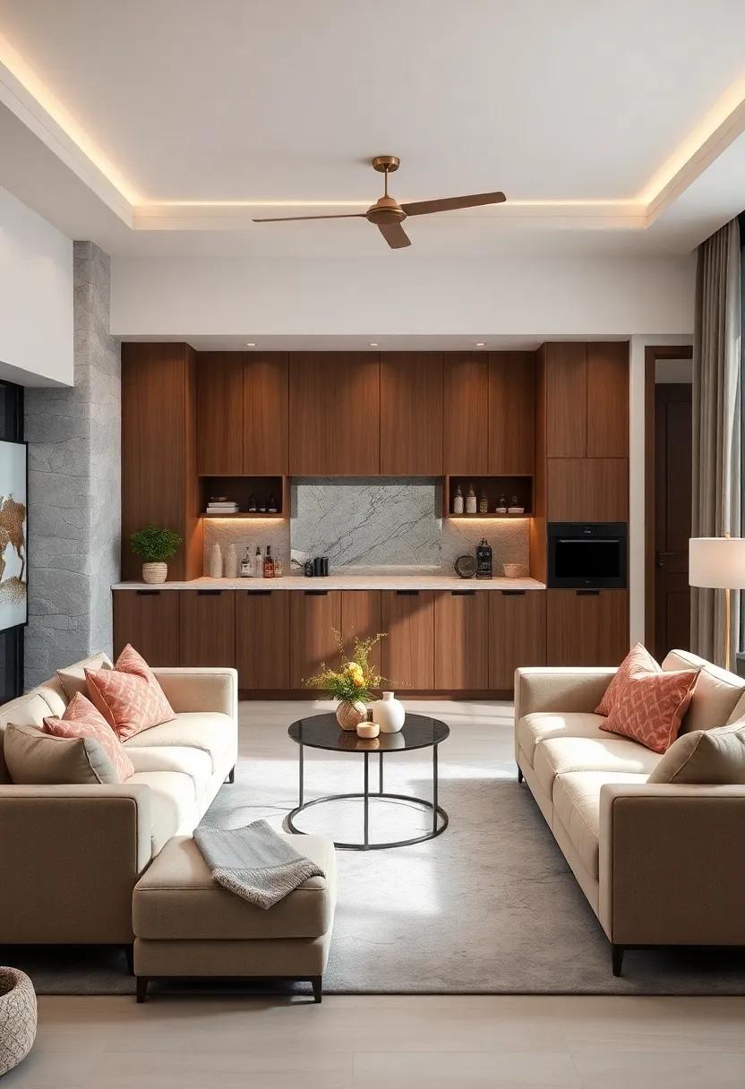Color coordination: Choose cabinetry colors that complement your living room ‍palette, seamlessly integrating your bar into the overall‌ design