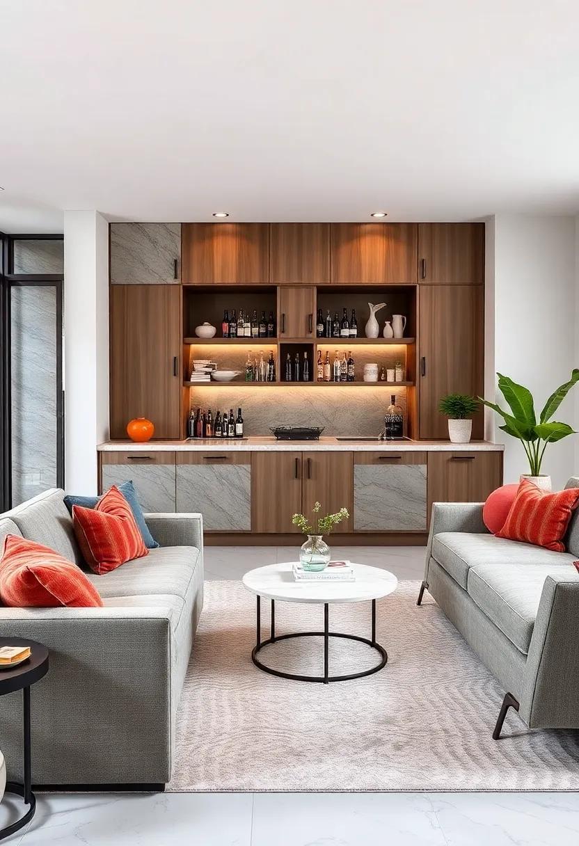 Textured Finishes: Experiment with textured cabinetry finishes, like ‍matte or high‍ gloss, to add depth and dimension to the bar area