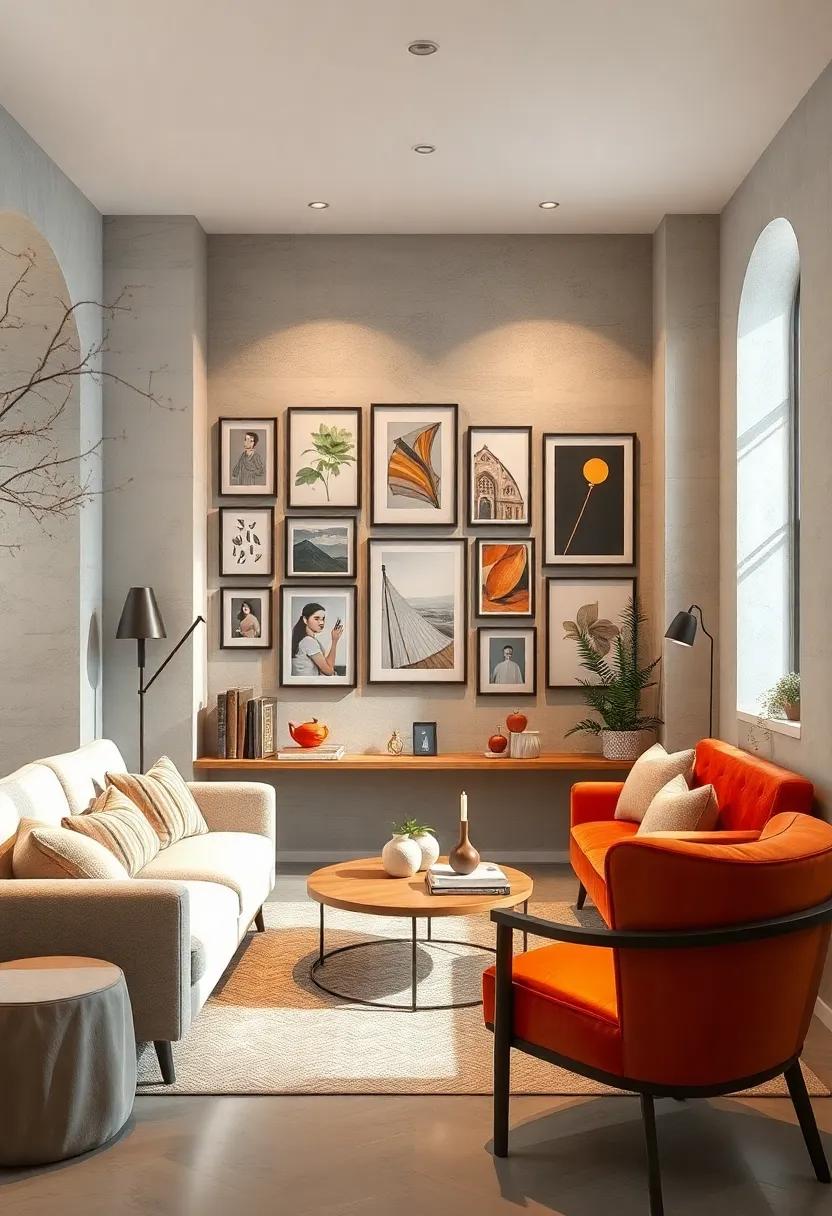 Personalized Art Displays: ​Curate a gallery wall with​ personal artworks or photos to give character and uniqueness to your small space ⁣without overwhelming⁣ the area
