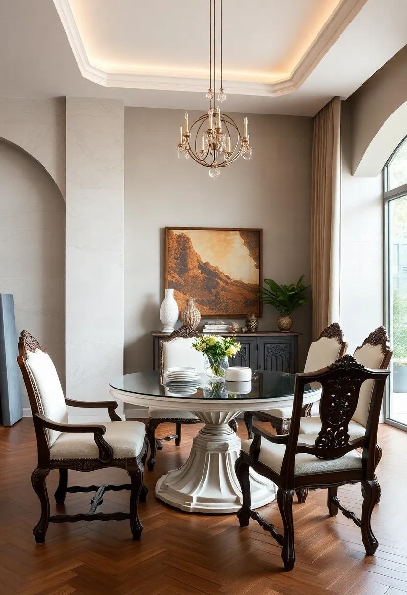 Chippendale Chairs: Featuring intricate carvings and elegant lines, these classic chairs bring a sense of refinement and luxury dining decor