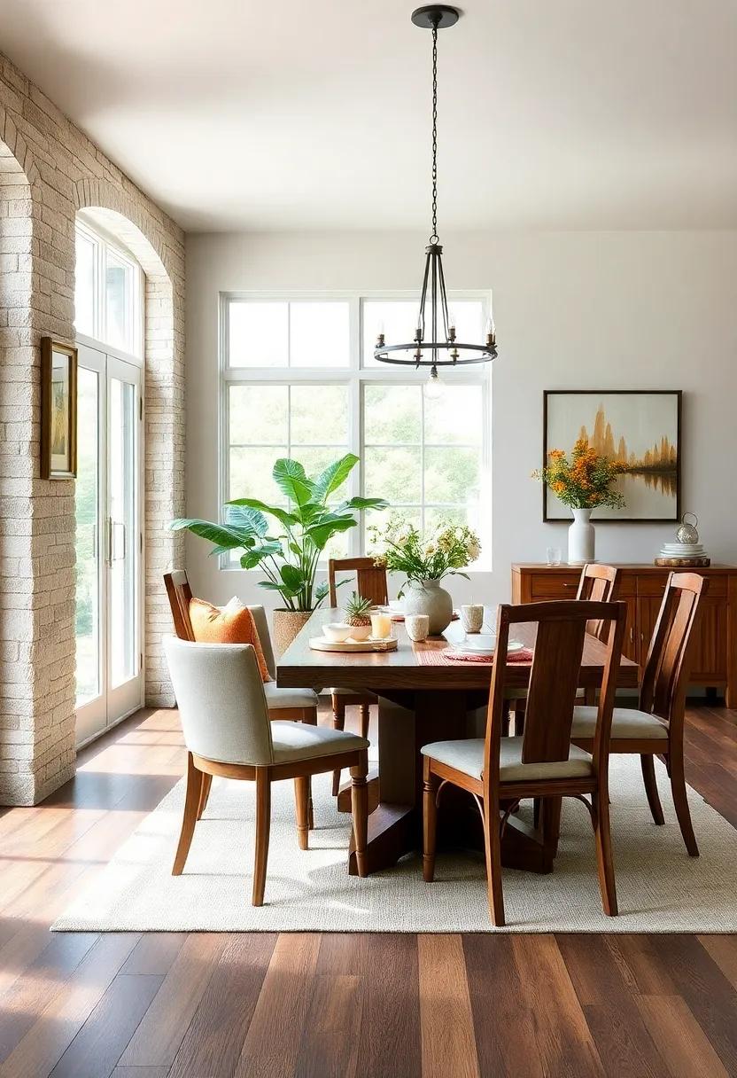 Farmhouse Dining Chairs: Embrace rustic charm with sturdy wooden designs that blend casual comfort and inviting aesthetics, perfect for family gatherings