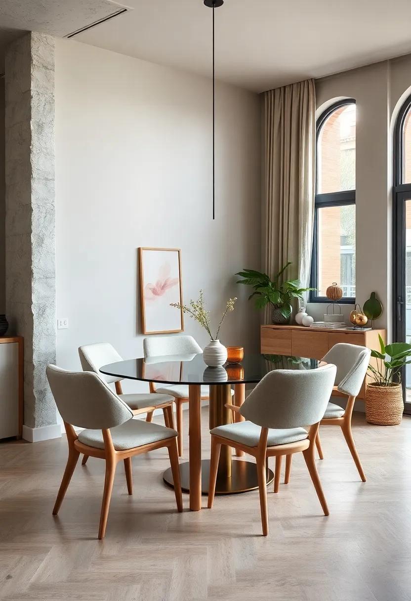 Scandinavian Style Chairs: Simple, clean designs with light woods and neutral tones create a serene and airy atmosphere for your dining room