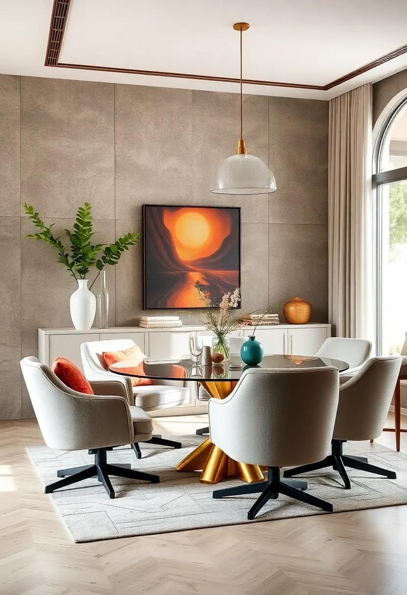 Swivel Chairs: Adding dynamic movement, swivel chairs offer flexibility and convenience for intimate dining settings