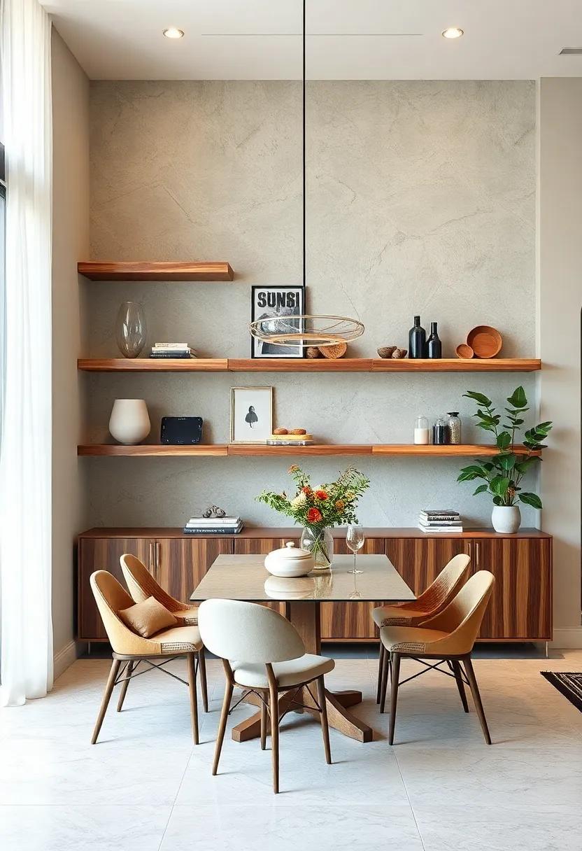 Artistic Wood logs: harness nature’s beauty ⁣by using polished wood logs as open shelves, creating an organic feel that⁢ brings the outdoors inside