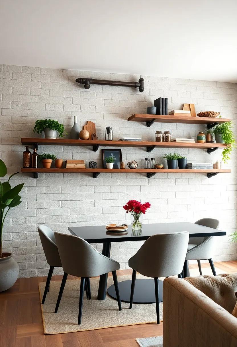 Industrial Pipe ⁢Designs: Capture‌ the essence of urban chic with industrial-style shelves made ⁢from pipes,​ bringing an edgy aesthetic ⁤to‌ your dining space