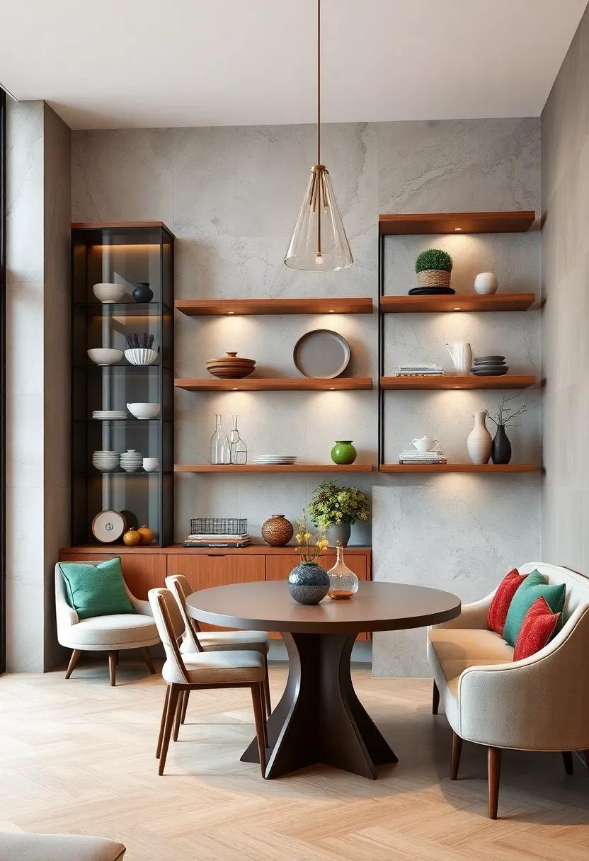 Stylish display⁢ Cabinets: Choose a stylish‍ display cabinet with ‍glass doors for a refined look‌ that protects and highlights your favorite dining​ pieces