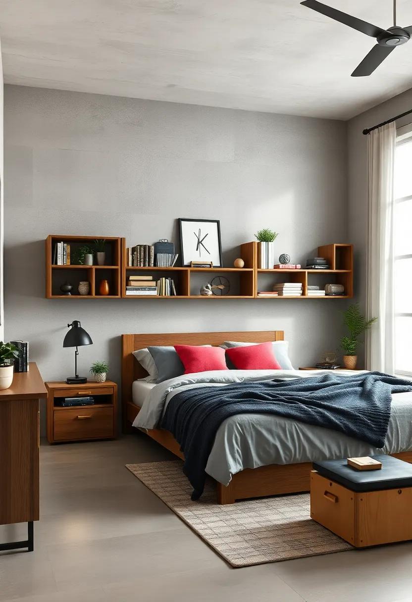 Stacked Crate Shelving - Get creative with stacked crates as shelving units, offering a playful yet rustic method to display your favorite books and trinkets