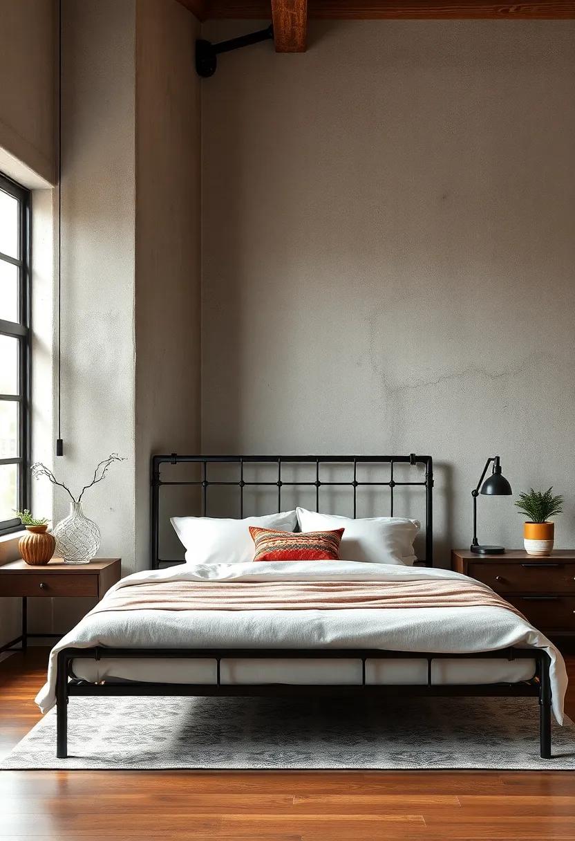 Vintage steel Bed Frame - Infuse character with a reclaimed steel bed frame that’s both sturdy and stylish, perfect for the focal point of your industrial bedroom
