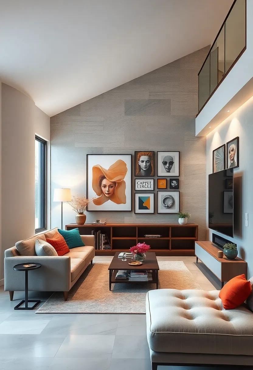 Create an art display by installing a gallery wall,utilizing hidden lighting to‌ showcase your favorite pieces