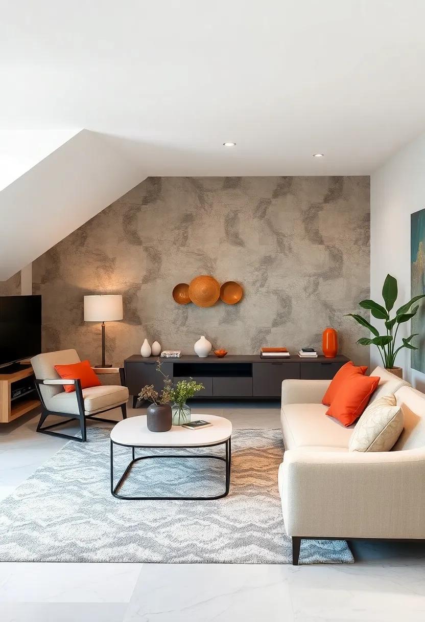 Use wallpaper or paint to create a ⁣statement wall ⁤behind your under-stairs living room, adding personality and charm