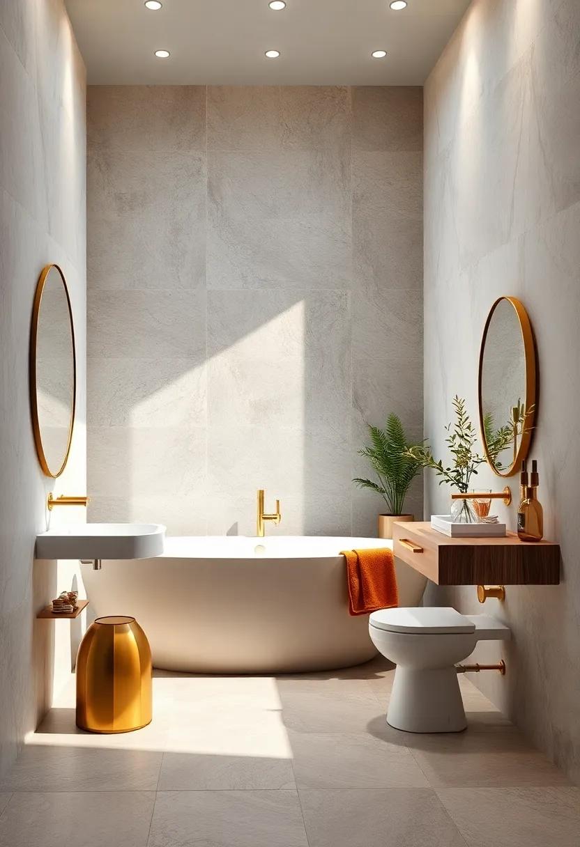 bath Accessories: Select‍ elegant bath accessories in gold that⁢ meld practicality⁤ with‌ aesthetic appeal