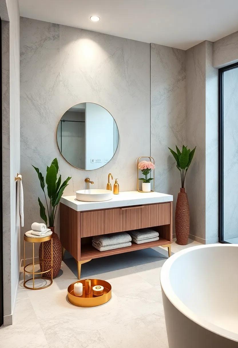 Decorative Accents: Incorporate small ‍gold​ accessories like​ soap dispensers, trays,⁣ or ⁤containers for a touch of elegance without overwhelming the space
