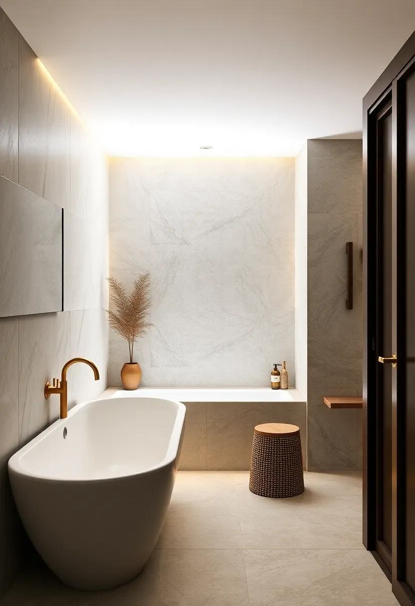 Gold‌ Grout: Introduce ⁣gold ⁤grout in your tile work for ‍a unique and opulent twist‌ on traditional⁤ bathroom design