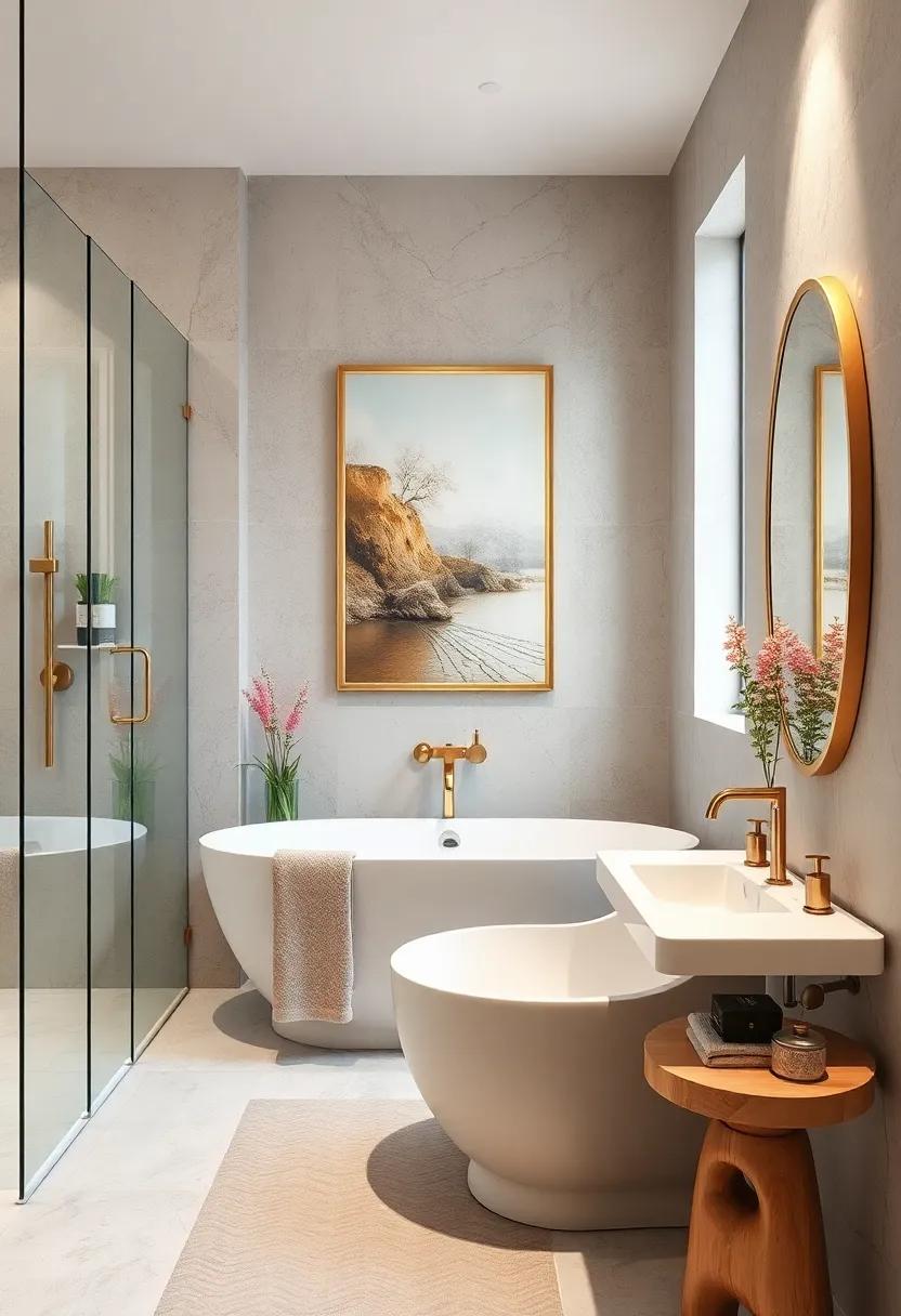 Gold Frame ⁤Artwork: ⁣Hang artwork featuring‌ gold frames‍ to​ tie in⁢ the color‌ scheme while showcasing personal ‌style