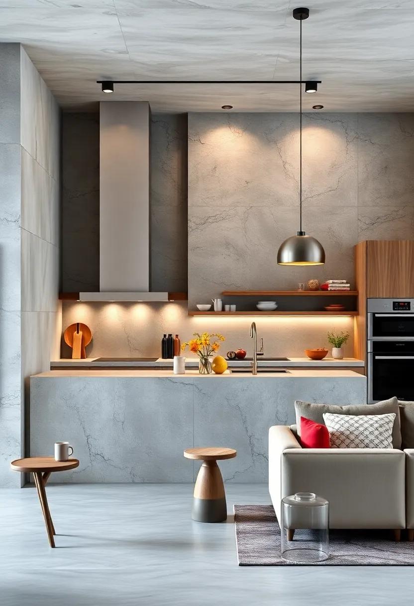 Create​ a⁣ Concrete Divider for Open Kitchen ‍Spaces