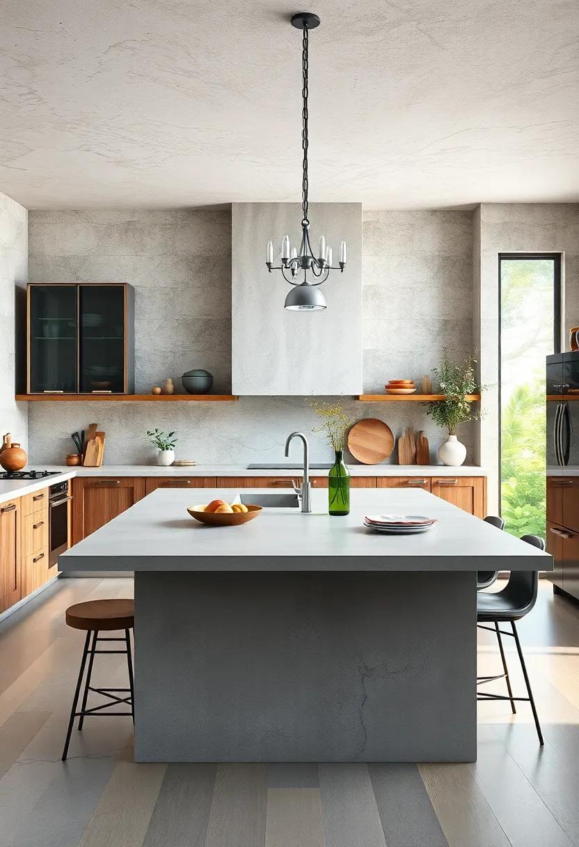 Design a Concrete Kitchen Island as the Focal⁢ Point