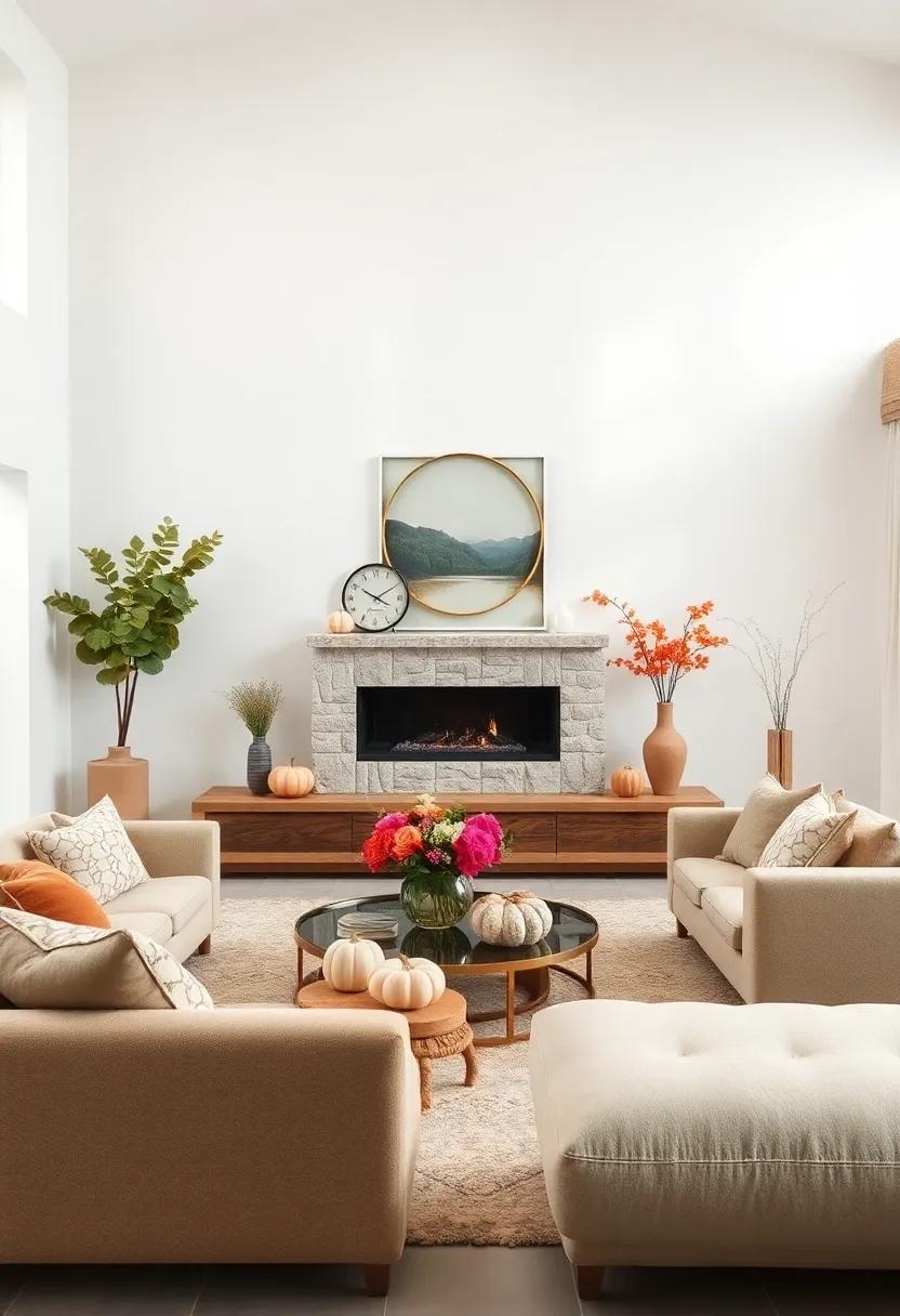 Curate a Seasonal Display: Change up decorative elements based on the season—think pumpkins in fall and flowers in spring—to keep the space lively and fresh