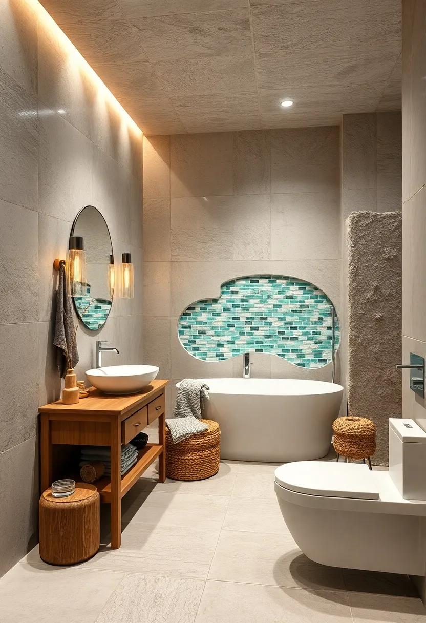 Recycled Glass Tiles: Opt for beautiful tiles made from recycled glass to create stunning mosaics that are both eco-friendly and captivating