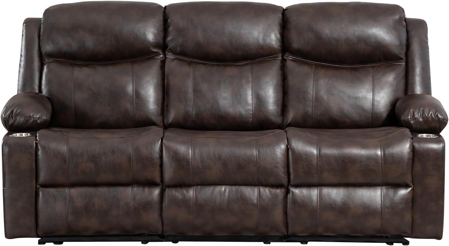 Manual Reclining sofa with Heat & Massage: Our Comfort Take