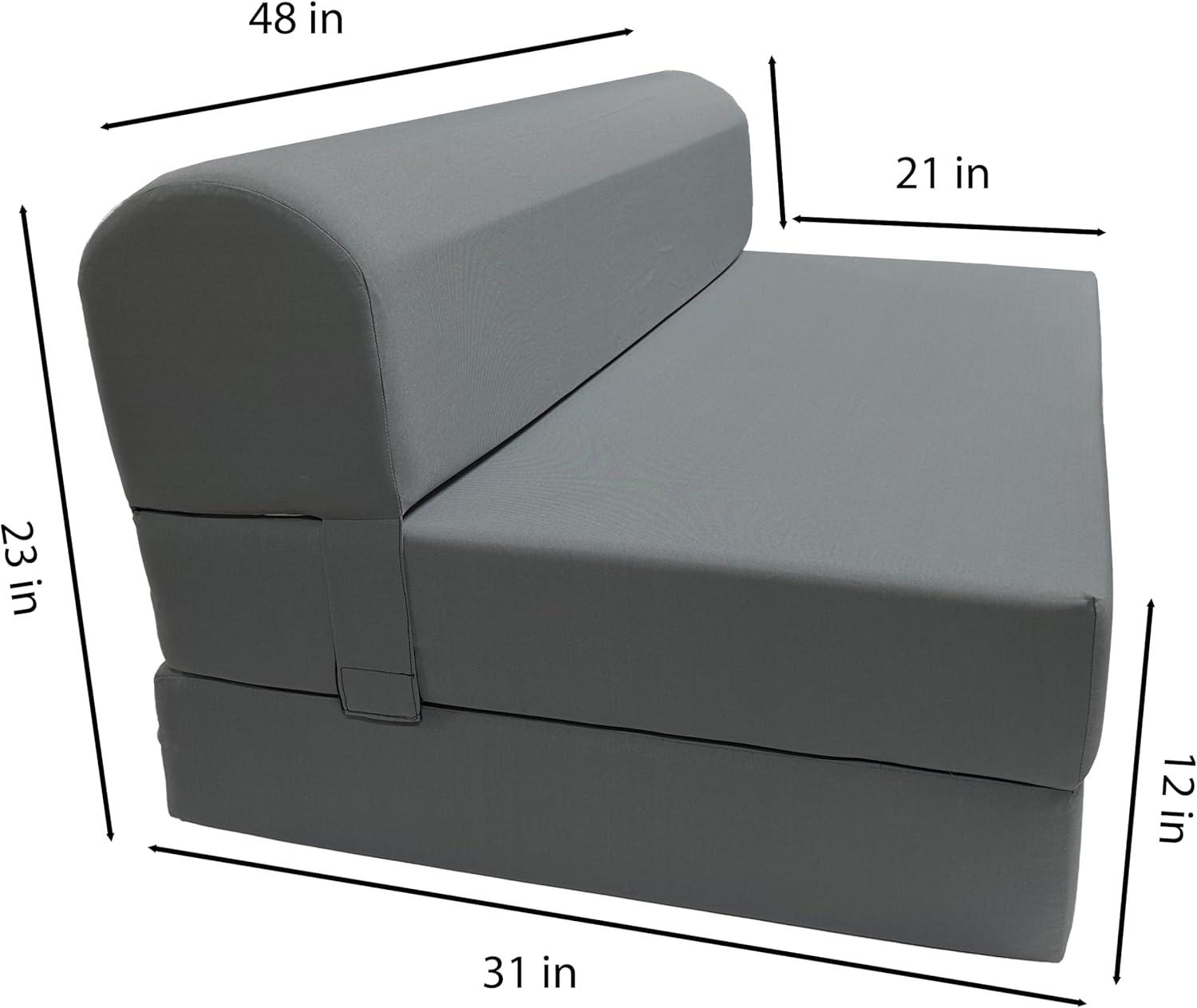 maximizing Small Spaces with the Gray D&D Futon Sleeper Chair