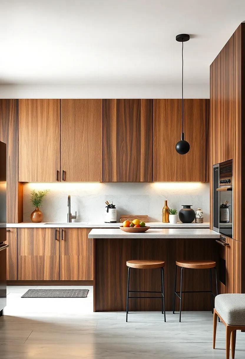 Layered Textures: Combining smooth ⁢and rough wood finishes within the⁣ same ‌cabinetry for a striking visual contrast that enhances⁤ depth